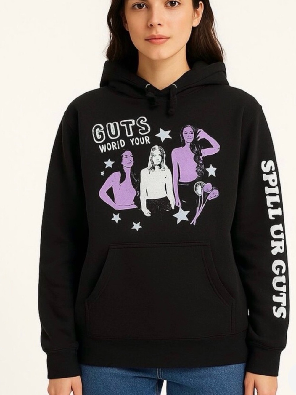 Olivia Rodrigo Spill Ur Guts Tour Sweatshirt Black Medium